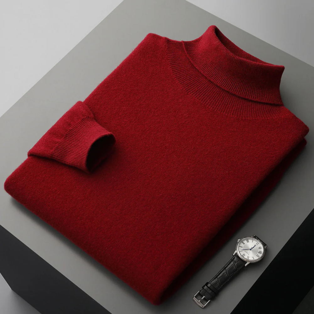 Aureo Madrid™ | Jersey de cuello alto de lana merino Cagliari