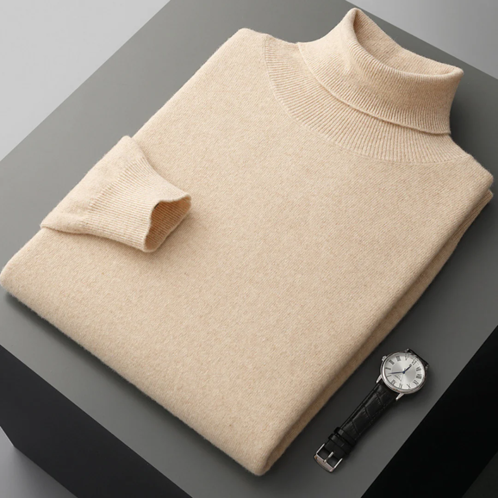 Aureo Madrid™ | Jersey de cuello alto de lana merino Cagliari