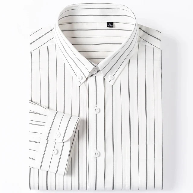 Aureo Madrid™ | Elegante camisa de algodón a rayas