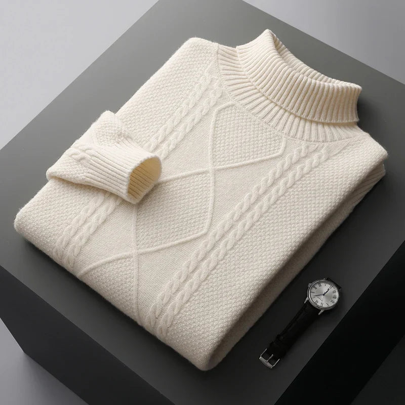 Aureo Madrid™ | Jersey de cuello alto Cashmere con estampado