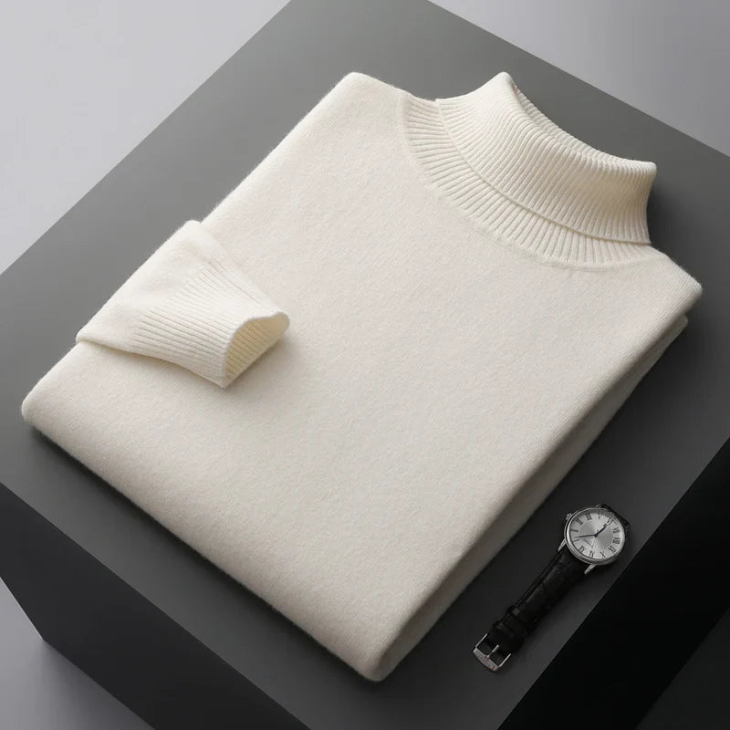 Aureo Madrid™ | Jersey de cuello alto de lana merino Monaco