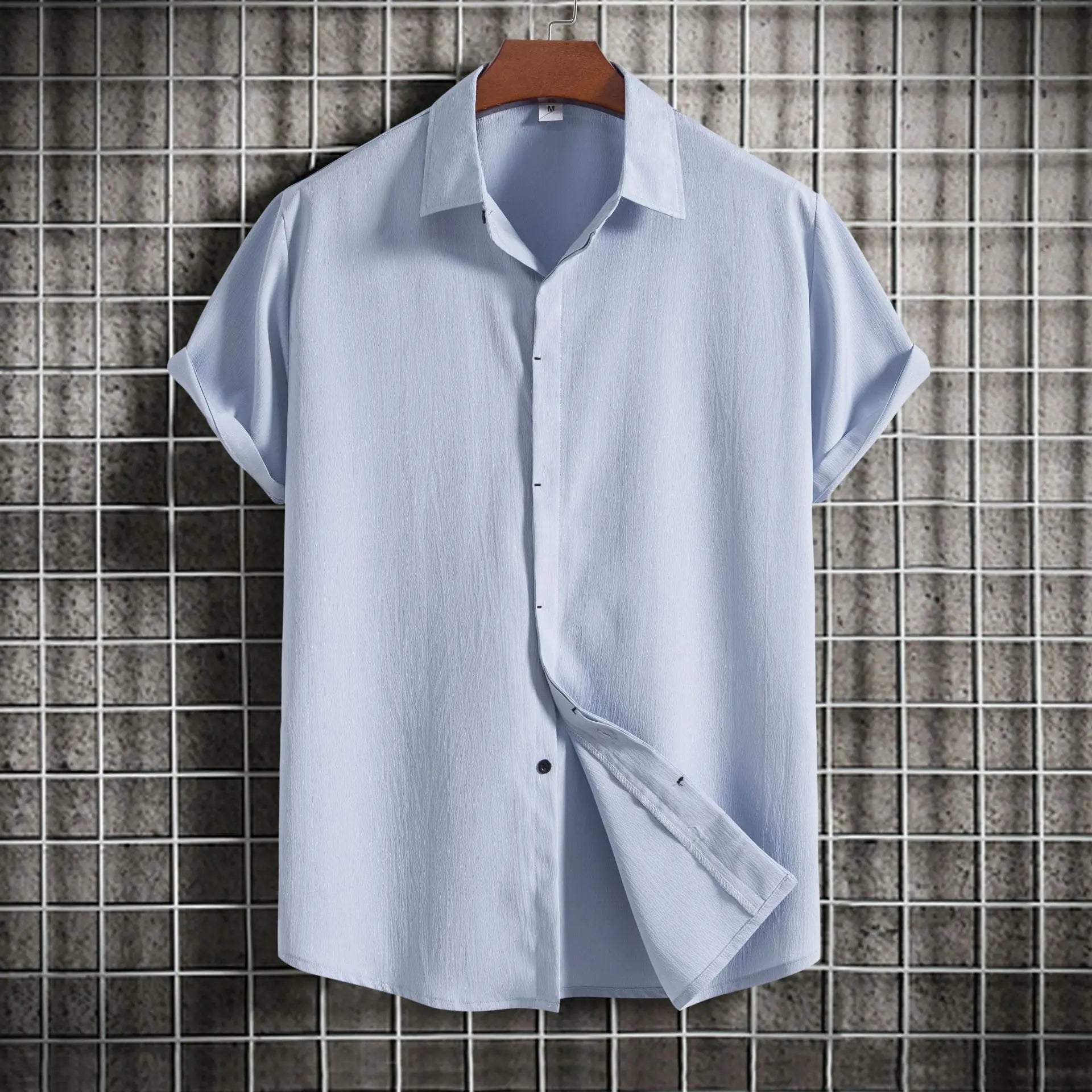 Aureo Madrid™ | Camisa de algodón y lino de manga corta