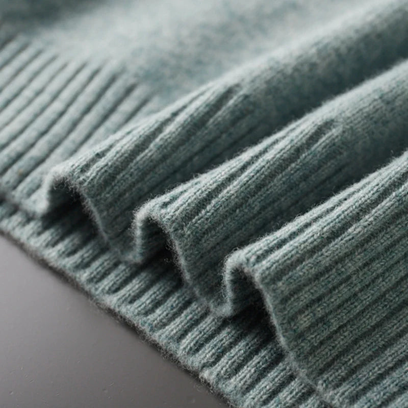 Aureo Madrid™ | Jersey de cuello alto de lana merino Viena