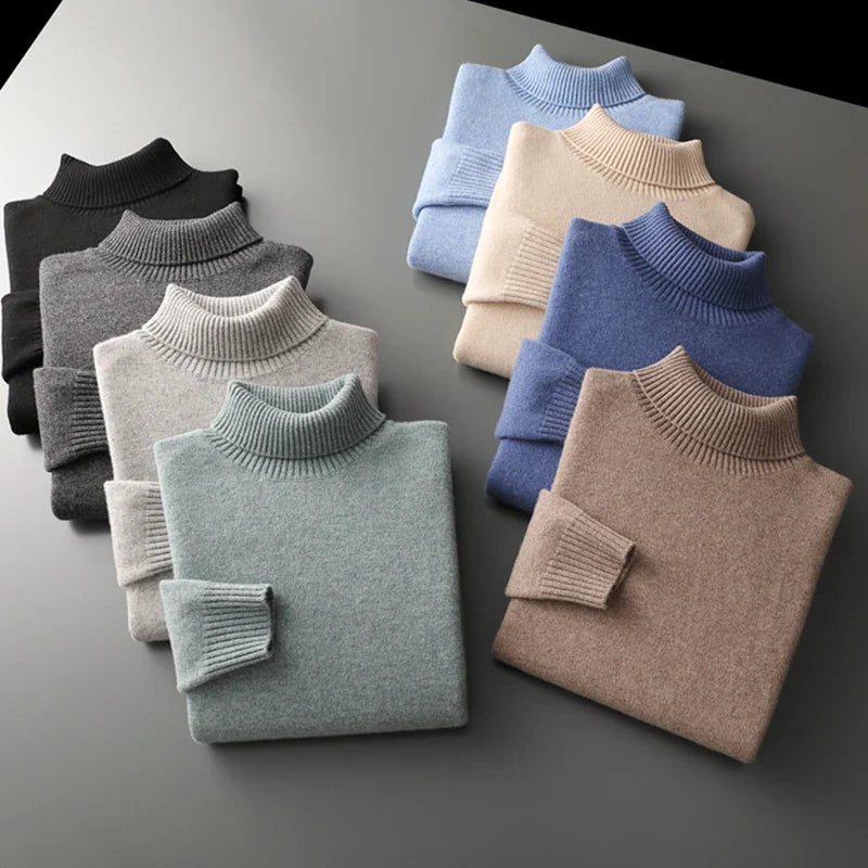 Aureo Madrid™ | Jersey de cuello alto de lana merino Viena