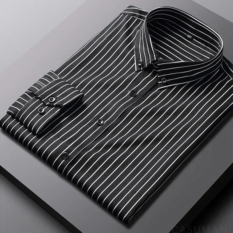 Aureo Madrid™ | Camisa de hombre informal a rayas