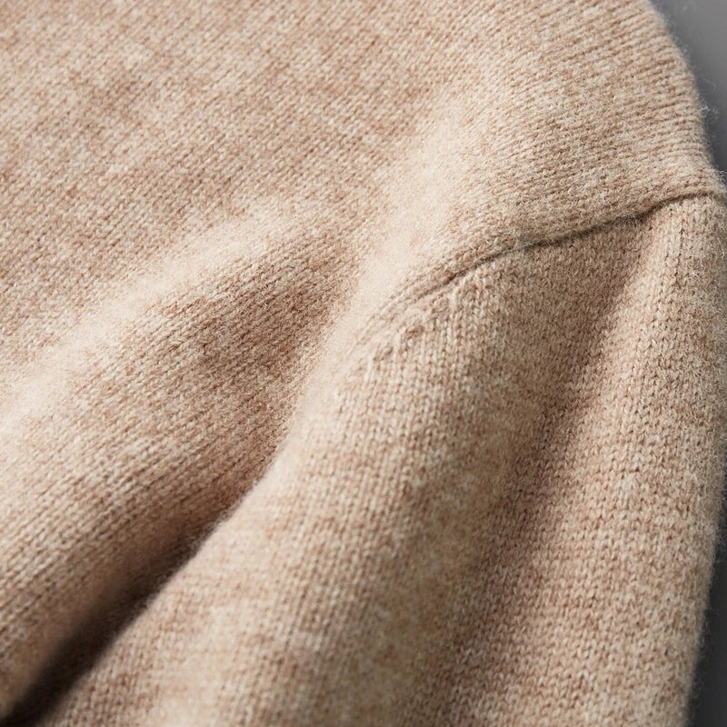 Aureo Madrid™ | Elegante jersey de cuello alto de lana merino