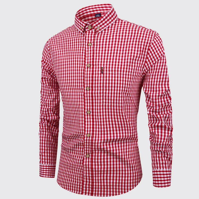 Aureo Madrid™ | Elegante camisa de algodón a cuadros