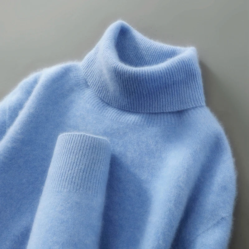 Aureo Madrid™ | Elegante jersey de cuello alto de lana