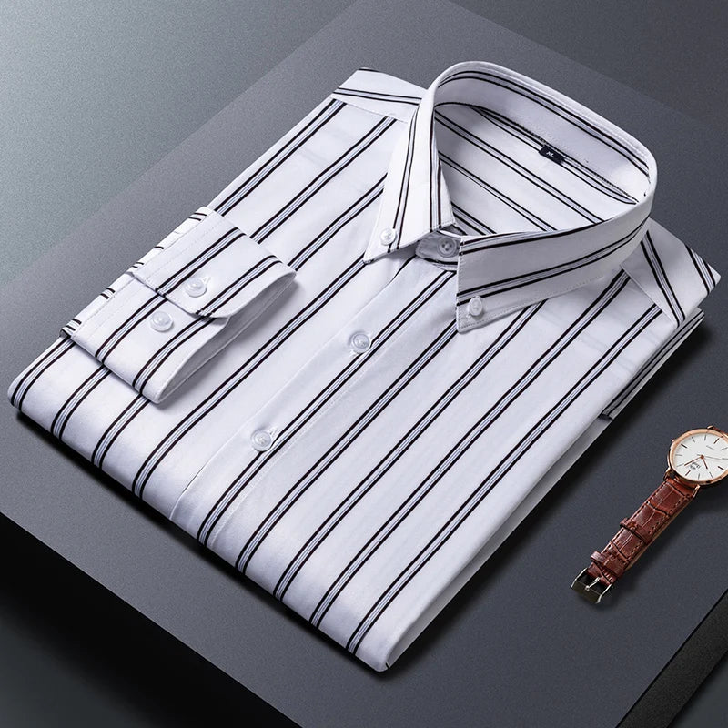 Aureo Madrid™ | Elegante camisa de rayas para hombre