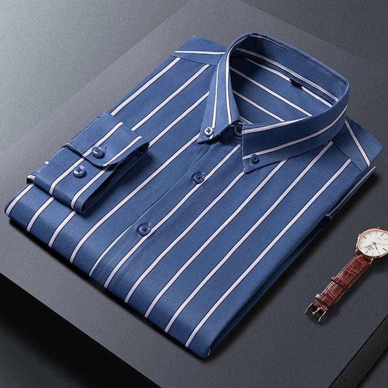 Aureo Madrid™ | Elegante camisa de rayas para hombre