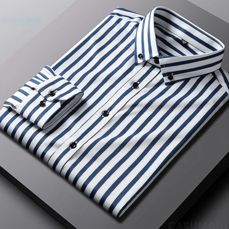 Aureo Madrid™ | Camisa de hombre informal a rayas
