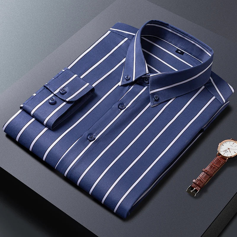 Aureo Madrid™ | Elegante camisa de rayas para hombre