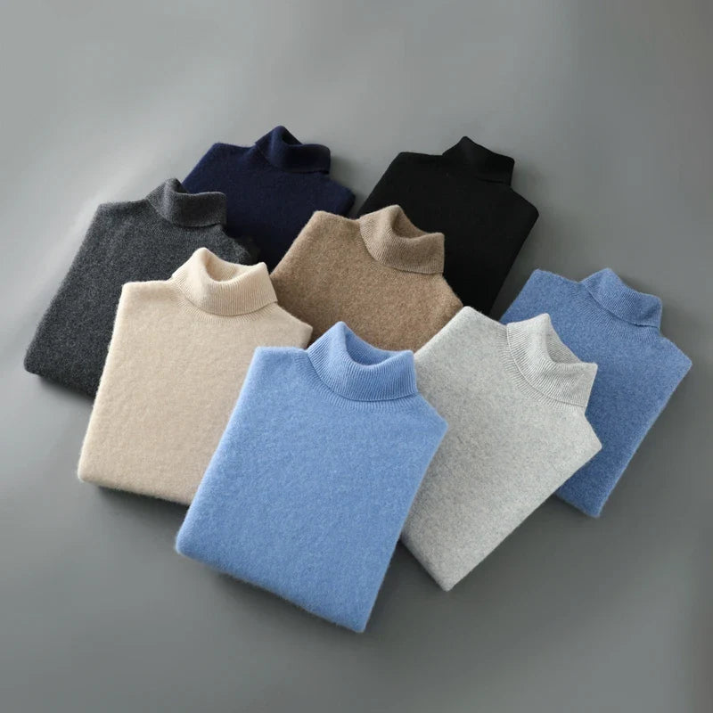 Aureo Madrid™ | Elegante jersey de cuello alto de lana