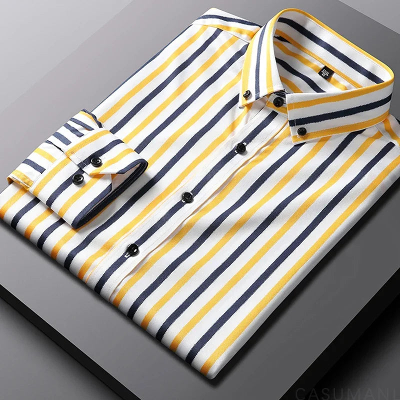 Aureo Madrid™ | Camisa de hombre informal a rayas