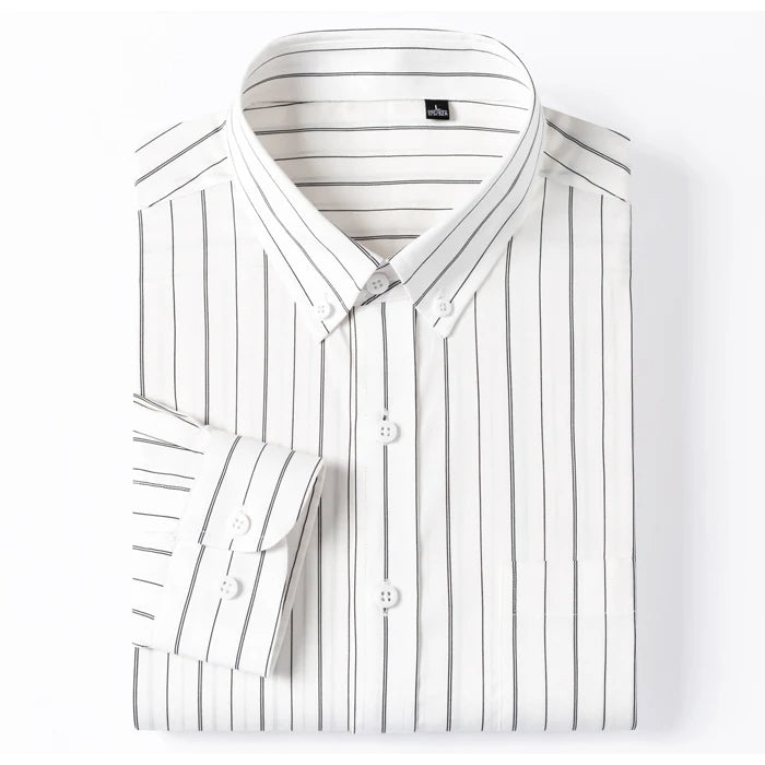 Aureo Madrid™ | Elegante camisa de algodón a rayas